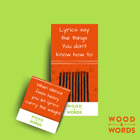 Lyrics that hits hard Edition Matchbook
